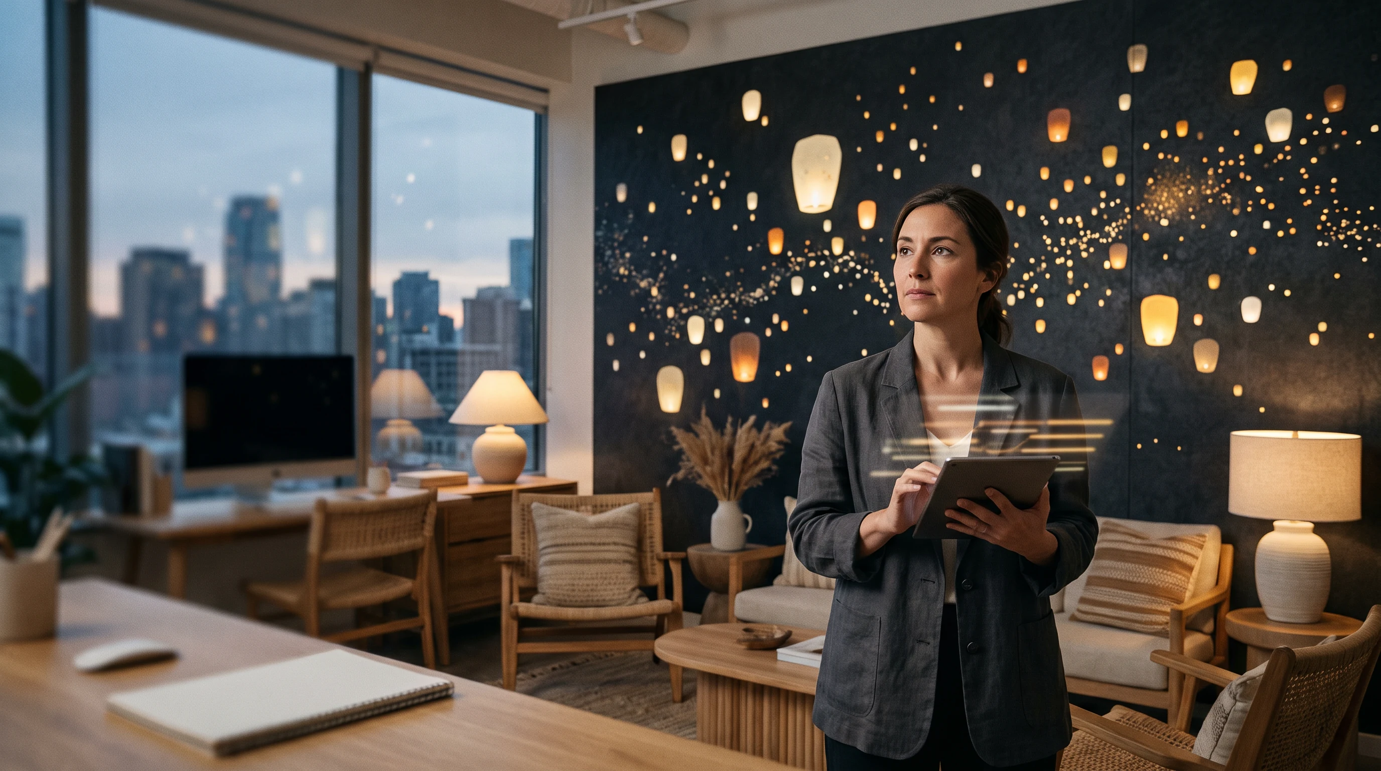 Analyst studying an observation ledger